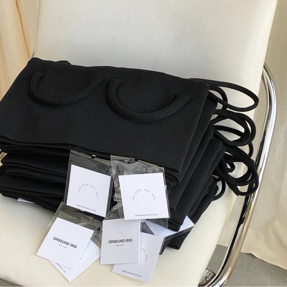 🆕ORSEUND IRIS BLACK RIBBED TUBE TOP TANK SIZE XS NWT ARCHIVED DEAD-STOCK STYLE - Picture 9 of 10